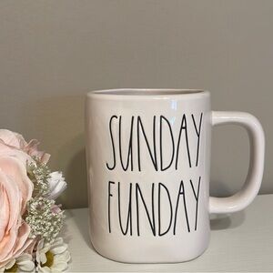 Rae Dunn White Sunday Funday Mug